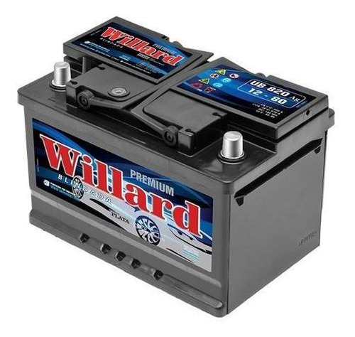Batería Willard Ub 820 Derecha (12x80)
