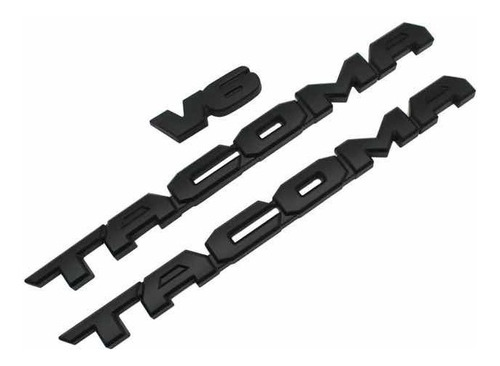 Emblemas Letras Sobreposicion Negro Tacoma V6 + Regalo Trd