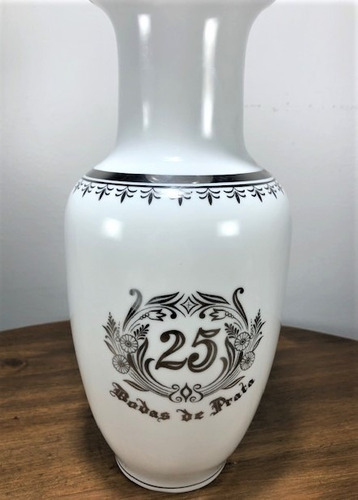 Imagem 4 de 7 de Vaso De Porcelana Para Bodas De Prata 25 Anos De Casamento