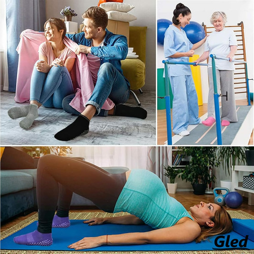 Kit 10 Meias Hidroginástica Pilates Antiderrapante Qualidade