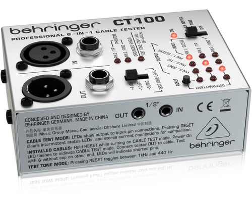 Imagem 4 de 6 de Testador De Cabos Profissional Behringer Ct100 Loja Oficial