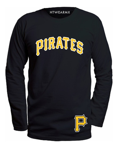 Playera Manga Larga Pittsburgh Pirates - Piratas Mlb