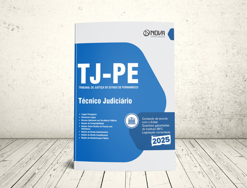 Apostila Tj Pe 2025 - Técnico Judiciário Do Tribunal De Justiça Do Estado De Pernambuco - Editora Nova