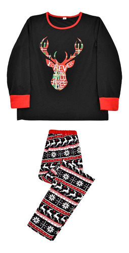 Traje De Pijama Familiar Con Estampado Navideño Para Niño, M