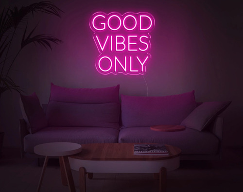 Letrero Led Neón Good Vibes Negocio Decoracion Interior