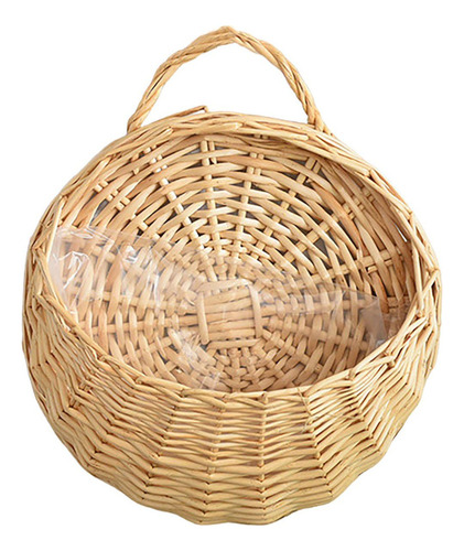 Cesta Colgante De Pared, Cesta De Mimbre, Diámetro 20cm