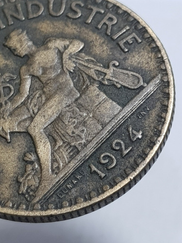 Imagen 6 de 6 de Antigua Moneda 2 Francos 1924 Francia Mag 58023