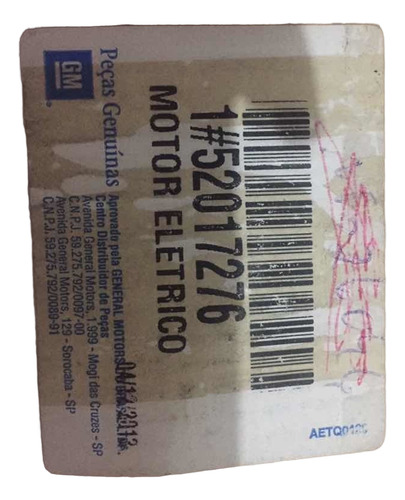 Motor Vidro Elétrico Porta Traseira Ld Prisma Ônix 52017276