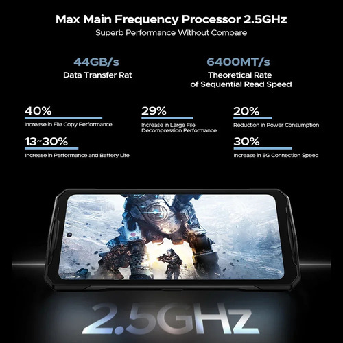 Doogee V40 5g 512gb 32gb Ram 8680mah Resistente Negro