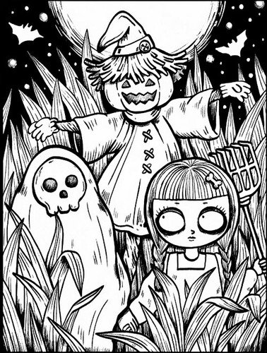 Spooky Girl | Libro Anillado Colorear Pintar | Coco Wyo