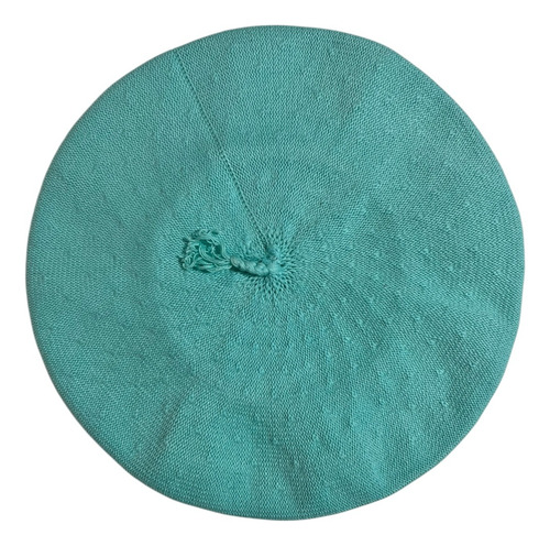 Boina Vasca Euskadi De Algodón Vuelo 28cm Sin Tafilete Verde Agua 28cm