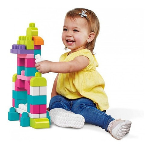 Fisher Price Mega Bloks Bolsa Grande Construcción 80 Bloques Cantidad De Piezas 80