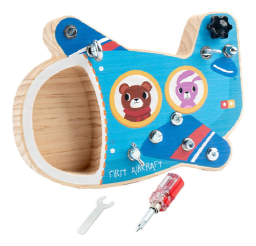 Juego De Destornilladores De Madera Para Niños Y Avión