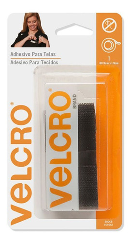 Imagen 1 de 4 de Cinta Velcro Brands Con Adhesivo Para Tela 60x1.9cm Febo