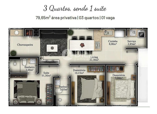 Imagem 5 de 6 de Apartamento Com 2 Suítes Em Porto Belo Sc - 2882