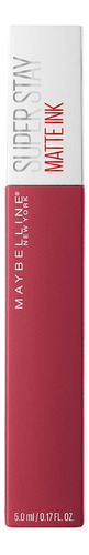 Labial Líquido Maybelline New York Super Stay Matte Ink Acabado Mate Color 80 Ruler