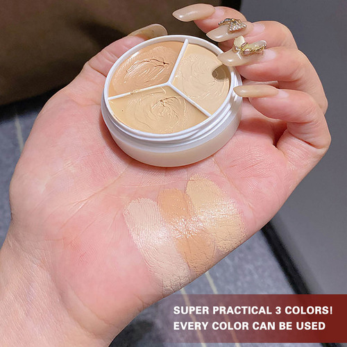 Correctores Tricolores Para Maquillaje Facial Con Pincel