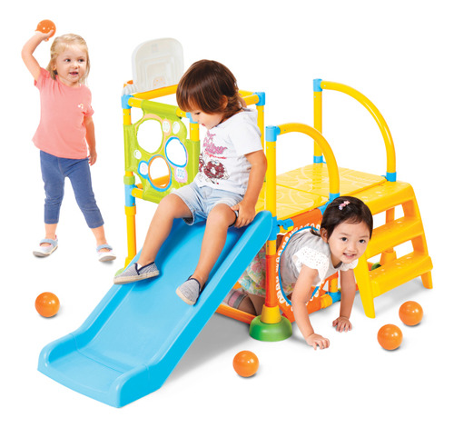 Parque Gimnasio Plastico C Tobogan P/ Niños 1a5 Plegable 