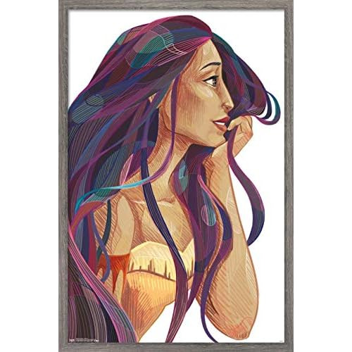 Póster De Pared Estilizado De Pocahontas De Disney, 22...