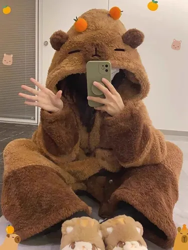 L Pijama De Capibara, Pijama, Ropa De Dormir Cálida