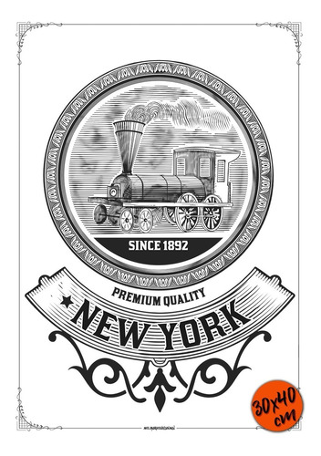 #48 - New York Vintage - Lámina Transferencias A3 - Sello 
