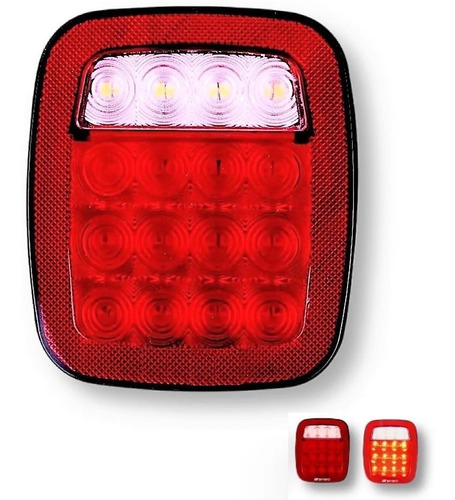Calavera Plafon Tipo Jeep 16 Leds 4 Funciones / 1 Pieza