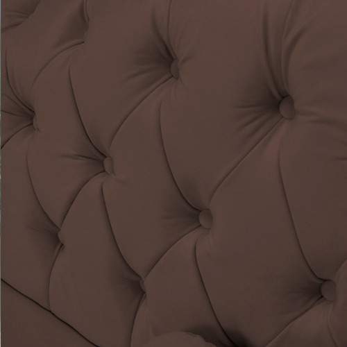 Imagem 7 de 8 de Divã Recamier Capitonê Mônaco 165 Cm Suede Marrom - D'rossi