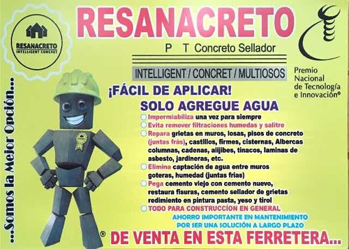 Resanacreto Gris 1 Kg , Impermeabiliza Y Sella Grietasfácil!