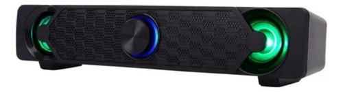 Caixinha De Som Soundbar Gamer Led Rgb Potente Computador Pc