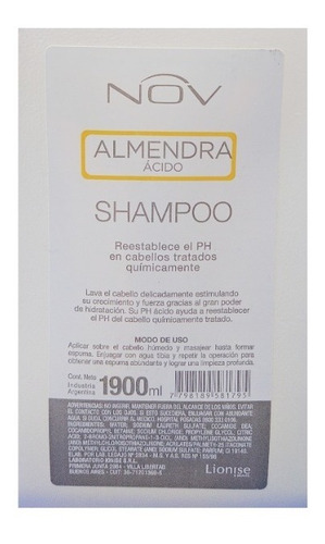 Shampoo Nov Uso Profesional 2 L