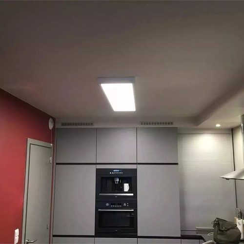 Foco Panel Led 48w Sobrepuesto 120x30cm Luz Neutra Estructura Blanco