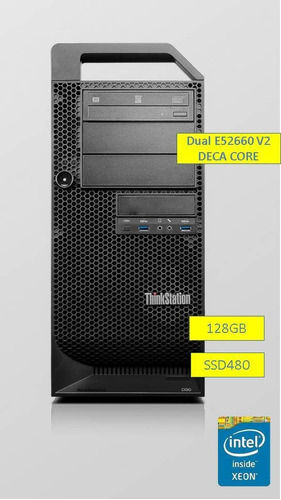 Imagem 1 de 4 de Servidor Lenovo Dual  E5 2660 V2 Decacore - 128gb Ssd480gb