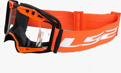 Ls2 Antiparras Cross Con Pinock Naranja