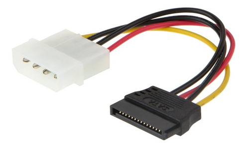 Cable Startech De Energia Molex Sata 4 A 15 Pines 15cm