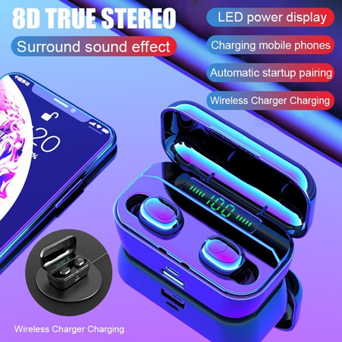 Audifonos Bluetooth 5.0 Fralugio Power Bank Para Celulares