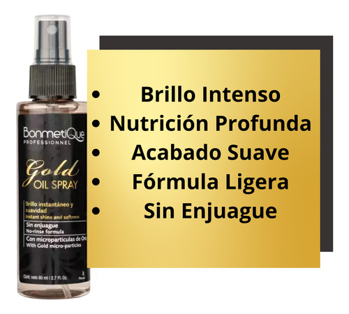 Brillo Gold Oil Sin Enjuague X80ml Bonmetique