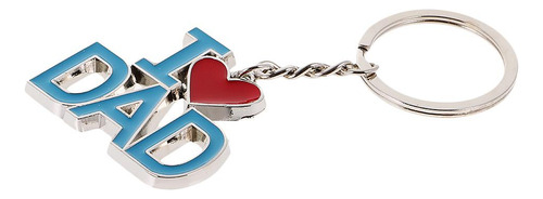 4x Llavero Con Dad Charm Llavero Decoración Azul Rojo