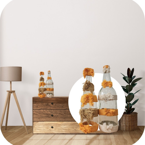 Botellas Decoracion Hogar Living Diseño Exclusivo Hilos Kit