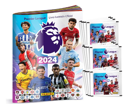 Álbum Premier League 2024 Com 100 Figurinhas 20 Envelopes