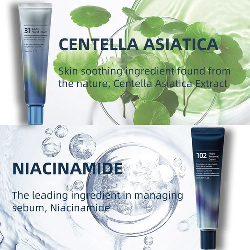 Pacote De 2 Creme Facial Para Todo O Dia E Noite, Creme
