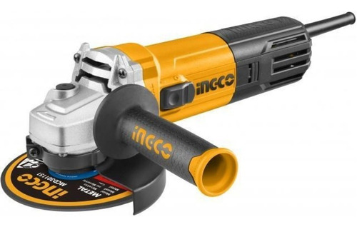 Kit Amoladora Ingco Industrial 950w +10 Discos + Lentes Tyt Color Amarillo Frecuencia 50Hz