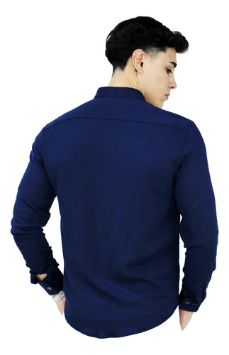 Camisas Cuello Neru Para Hombre | Manga Larga | Algodon