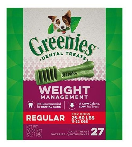 Greenies Control De Peso Natural Dog Regular Dental Care Mas