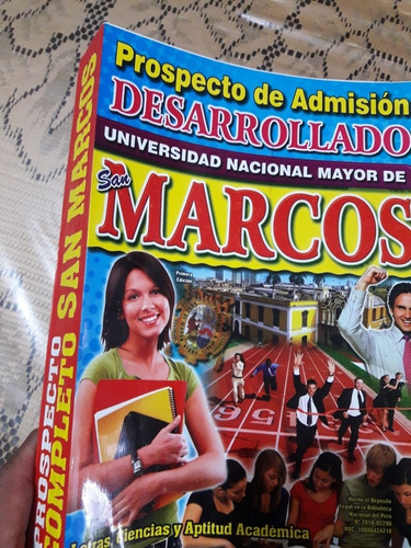 Libro Prospecto Admision Desarrollado Universidad San Marcos