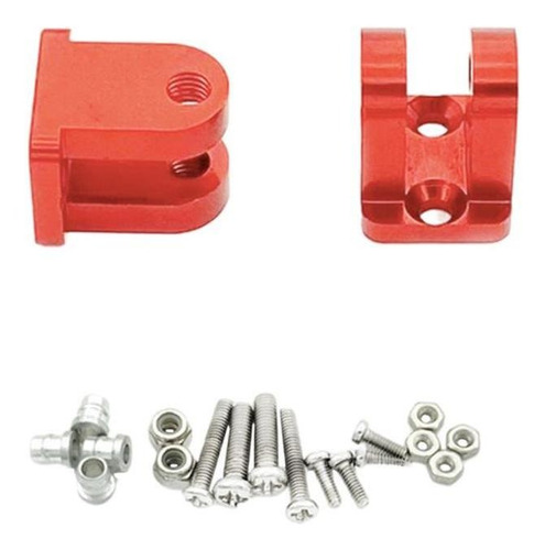 RiToEasysports Amortiguador RC De Aleación De Aluminio Rojo, Compatible Con Tamiya TT-01, TT-02, TA05, TL-01, TA03 Y MF-01X – Set De 4 Unidades