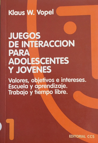 Libro Juegos De Interacción Para Adolescentes Y Jóvenes N° 1