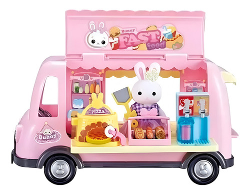 Set Conejitos Camíon De Comida Tipo Sylvania Coleccion Niñas Color Multicolor