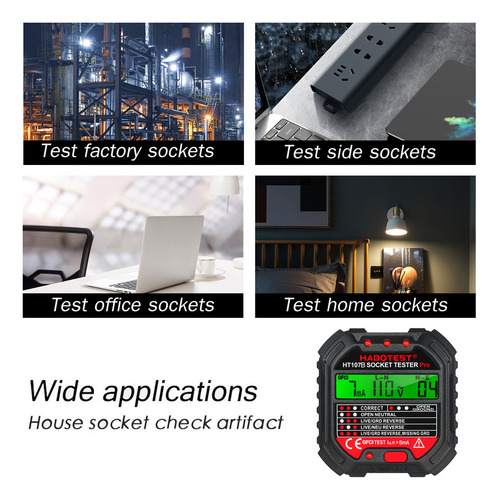Probador Toma Corriente Habotest Detector Voltage 90-250 V