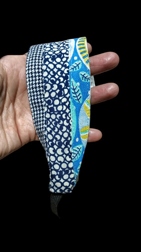 Vincha De Diseño Para El Pelo Tela Lgbt Upcycling Patchwork Patchwork Azules