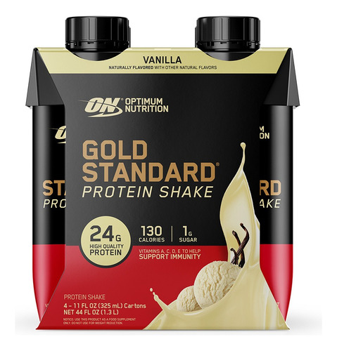 On Gold Standard Shakes De Proteína Sabor Vainilla 12 Pack